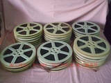 老物件塑料电影胶片16mm电影胶片米黄色旧片夹道具墙面装饰造型