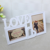 特价韩式心形LOVE7寸6寸摆台婚纱相片照片框创意字母连体相框摆台