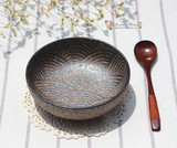 日本进口陶瓷美浓烧釉下彩波纹系列4.8 5.5 6.5钵菜盘面碗汤碗