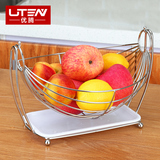 不锈钢水果篮水果盘创意摇篮宜家果盆欧式置物架客厅居家用品大号