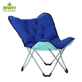MWH曼好家现代简约创意蝴蝶椅懒人椅休闲欧式椅子月亮椅折叠椅