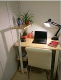 电脑桌简约台式宜家小书桌书架组合简易办公写字台学生儿童学习桌