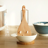 创意厨房小工具陶瓷饭勺架子个性餐厅卫生饭勺汤勺置放架不含饭勺