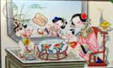 天津杨柳青年画 金玉满堂 宣纸手绘娃娃家居装饰商务礼品包邮
