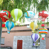 幼儿园装饰吊饰 节日学校室内装饰纸灯笼 可爱卡通彩虹热气球挂饰