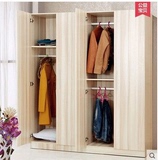 家用简易衣柜实木质板式组合整体衣柜2门3门4门大衣柜儿童衣橱
