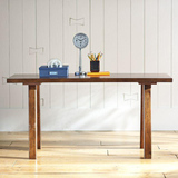 美式实木书桌简约电脑桌复古写字台洽谈桌北欧休闲咖啡桌个性家具