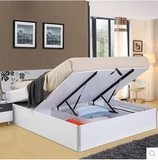 乐乐家居简约储物高箱床板式气压单双人床1.5米1.8米床+床垫组合