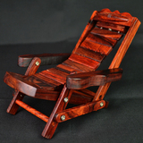 缅甸红酸枝 微型家具 装饰小躺椅 模型摆件 折叠手机架 懒人支架