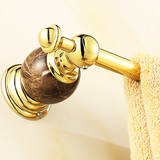 欧式金色全铜毛巾架单杆毛巾杆厕所挂毛巾美式浴室挂件五金卫生间