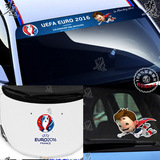 2016法国欧洲杯车贴拉花 足球汽车贴纸 机盖车门前挡玻璃贴画装饰