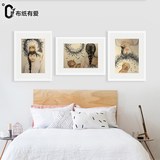 少女与猫 Yiling原创装饰画 卧室床头挂画简约可爱儿童房有框画