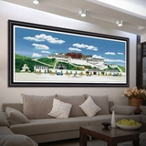 手工十字绣成品西藏布达拉宫新款大幅风景装饰挂画绣好的特价出售