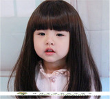 儿童假发 女童假发 齐刘海 长披肩 儿童摄影假发 女童直发 假发