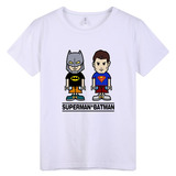 蝙蝠侠大战超人 正义黎明 Q版卡通 电影男女款夏季 短袖T恤 衣服