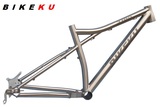 bikeku钛合金车架 26寸旅行车车架 高强度重载自行车架 专业定制