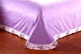 2米x2.3夏天床上用品四件套纯棉2.0m1.8m2.2双人被子被套床单紫色