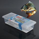 日本SP SAUCE正品 厨房鲜鱼盒收纳盒冰箱冷藏冷冻鱼肉保鲜盒大号