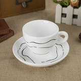卡布奇诺骨瓷咖啡杯具套装 单品欧式咖啡杯碟 陶瓷杯子 简约