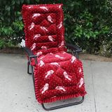 冬季加厚红木摇椅垫 高档毛绒藤椅垫 实木沙发长坐垫折叠躺椅垫
