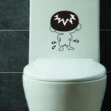可移除墙贴纸贴画韩版可爱搞笑卡通防水坏小孩马桶贴厕所卫生间