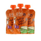英国 Ella's Kitchen 艾拉厨房婴儿早餐芒果酸奶米粉泥100g*3袋装