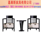 新中式售楼处洽谈桌椅现代单人休闲椅实木接待区桌椅沙发椅太师椅
