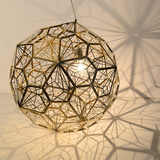 时尚艺术网球金属钻石球led现代简约创意餐厅单头不锈钢圆形吊灯
