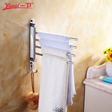 一卫 活动毛巾杆 旋转毛巾架 卫生间浴室双杆三杆四杆可选挂件