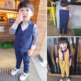 男童装秋装绅士西装马甲长裤子1-4岁儿童套装男宝宝休闲两件套装