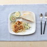 韩式创意陶瓷分格餐盘家用长方形早餐盘子日式三格分隔平盘饭盘