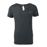 正品折扣AJ阿玛尼Armani深灰色logo印花纯棉男士短袖T恤包邮