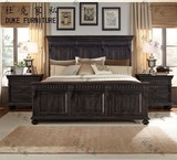 特价美式乡村深色实木雕花儿童床 简约欧式复古田园1.2米公主床