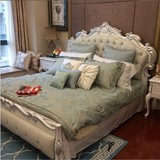 欧式床双人床白色实木床奢华婚床新古典样板房法式1.8米公主床