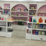 韩式化妆品展示柜 烤漆彩妆展柜 欧式美容面膜货架 护肤品陈列柜