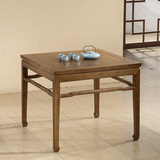 新中式茶餐桌1米方桌明式禅意茶馆茶楼八仙桌现代古典实木麻将桌