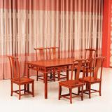红木明式餐桌现代简约中式实木花梨木长方形餐桌饭桌餐