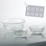 创意碗雕花碗大号透明无铅餐具水晶凉拌盘米饭水果沙拉冷餐玻璃碗