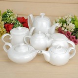 隆达正品纯白陶瓷小茶具凉水壶酱醋壶酒店英欧式下午茶具骨瓷茶壶
