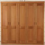 特价全实木衣柜榉木两门三门大衣柜卧室家具组合整体五门木质厨柜