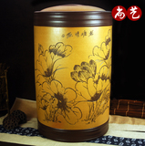 茶叶罐|紫砂茶叶罐|宜兴普洱罐大号|茶叶包装|陶瓷|精品特价包邮