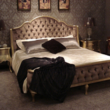 欧式床 1.8米双人床简欧实木床布艺床婚床田园床新古典床卧室家具