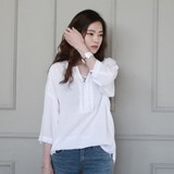春季女装新款 韩国代购Niponjjuya正品 韩版甜美个性休闲百搭衬衫