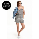 HM H&M专柜正品代购女装印花图案无袖吊带连体短裤0363468032