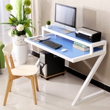 时尚Z型电脑桌台式家用双层办公桌桌简易创意书桌卧室写字台学习