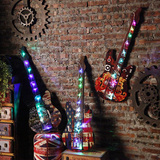 复古LED灯吉他音乐餐厅墙面墙上装饰品个性主题酒店创意室内挂件