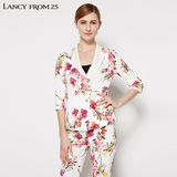 LANCY朗姿专柜正品春装时尚印花七分袖短外套LA15202WJK233