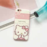 超萌Kitty猫iphone6S手机壳se苹果6plus手机套粉色凯蒂猫浮雕软壳