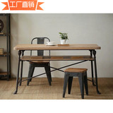 北欧餐桌现代简约实木餐桌椅子组合厂家实木简约做旧批发复古组装