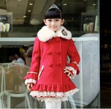 童装2015秋冬新款女童羊毛呢子大衣韩版中大童儿童加厚毛呢外套